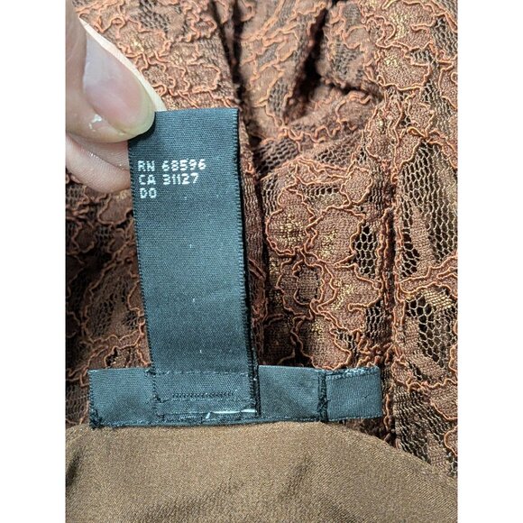 Vintage DKNY Midi Skirt Women Size 8 Floral Lace Asymmetrical Whimsigoth Fairy - Picture 8 of 10